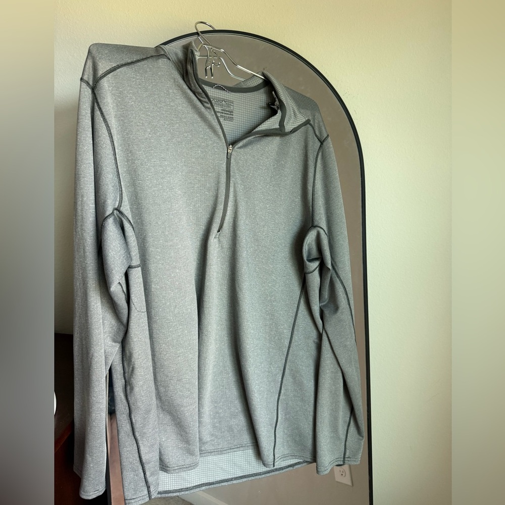 Patagonia Mens Pullover 1/4 Zip Capilene Baselayer Midweight Gray Size XL